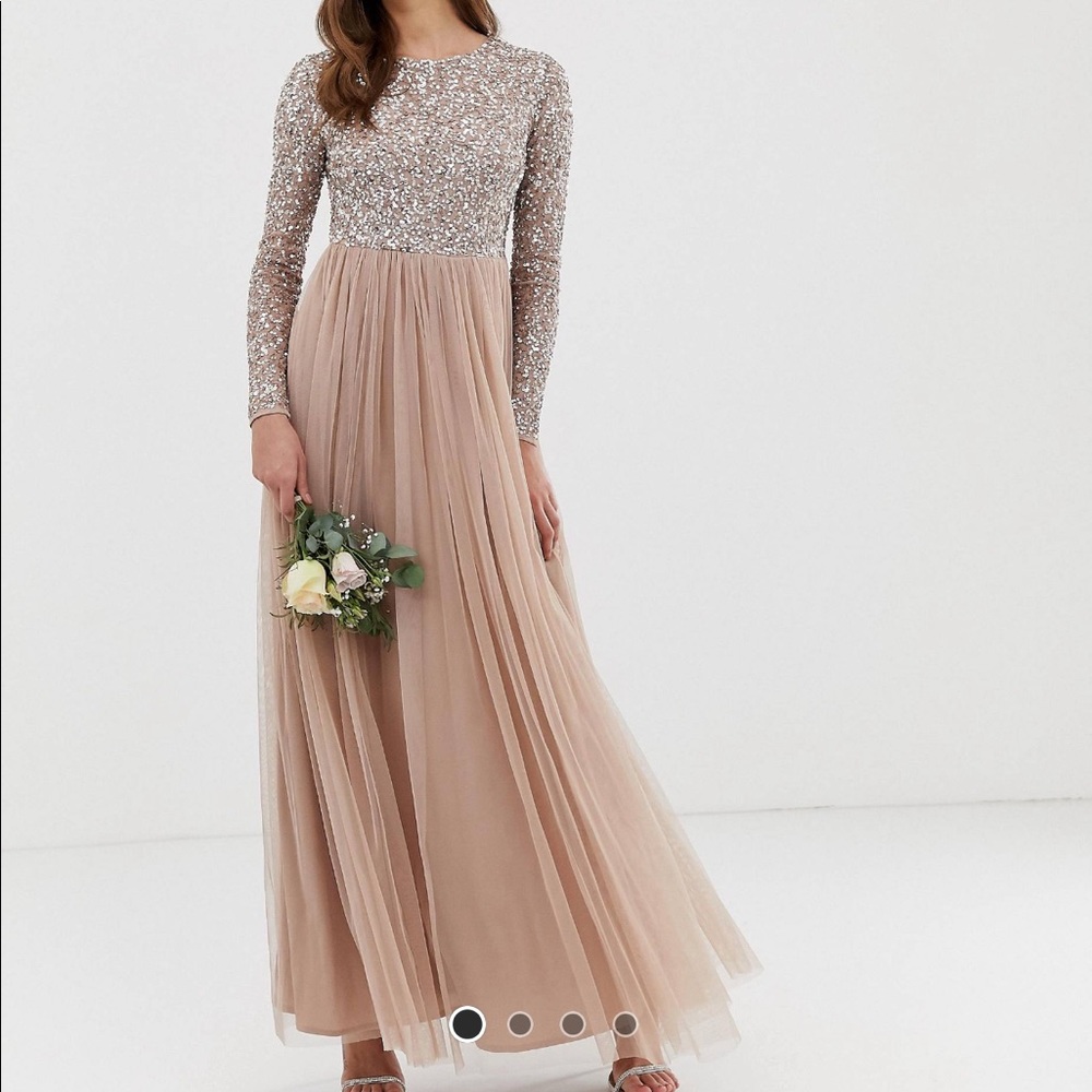 NWT ASOS Maya Sequin Top Maxi Dress Size 10